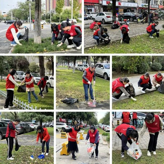 咸阳市中心血站开展清扫街道志愿服务活动