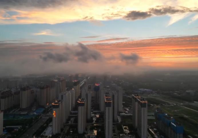 【視頻】長武縣：雨后落日寄來溫柔的橘色海洋