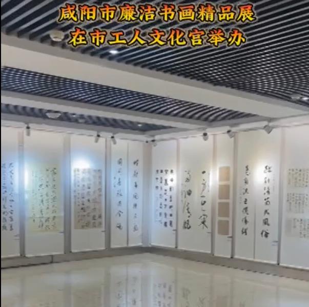 【视频】咸阳市廉洁书画精品展在市工人文化宫举办