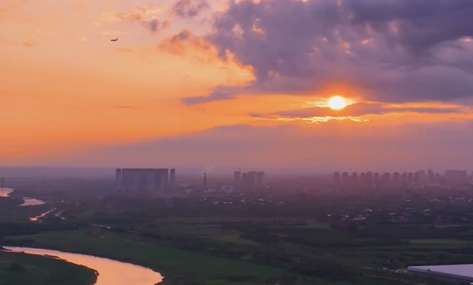 【視頻】涇陽：夏日晚霞映滿天