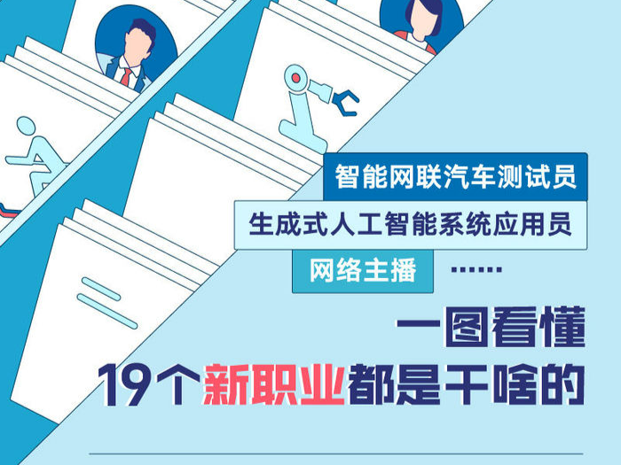 智能網聯汽車測試員、生成式人工智能系統應用員、網絡主播……一圖看懂19個新職業都是干啥的