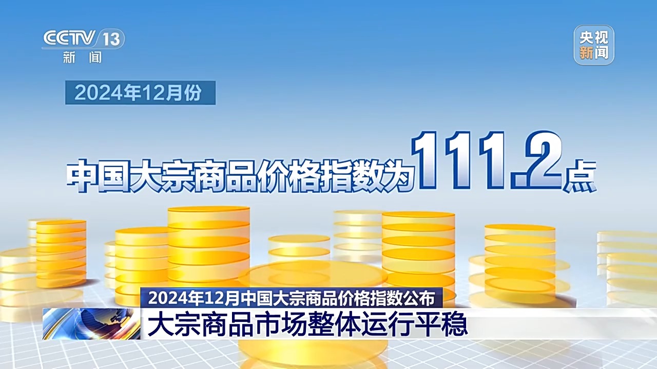 整體運(yùn)行平穩(wěn) 2024年12月大宗商品價(jià)格指數(shù)公布