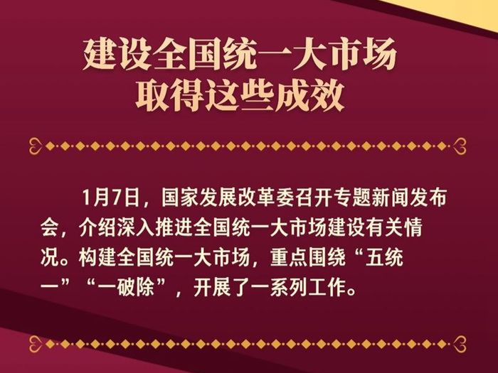 中國(guó)經(jīng)濟(jì)數(shù)據(jù)觀｜建設(shè)全國(guó)統(tǒng)一大市場(chǎng)取得這些成效