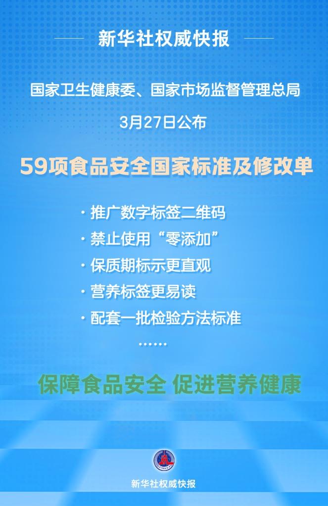 禁用“零添加”！食品安全新国标亮相