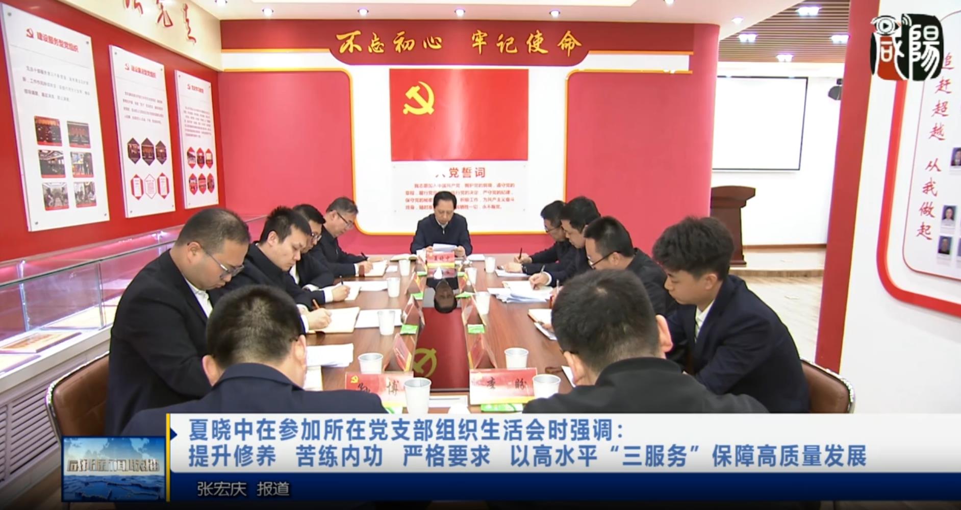【视频新闻】夏晓中在参加所在党支部组织生活会时强调：提升修养 苦练内功 严格要求 以高水平“三服务”保障高质量发展