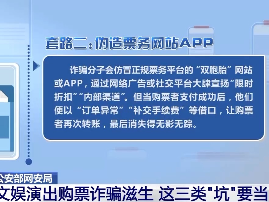 文娱演出购票诈骗滋生 这三类“坑”要当心
